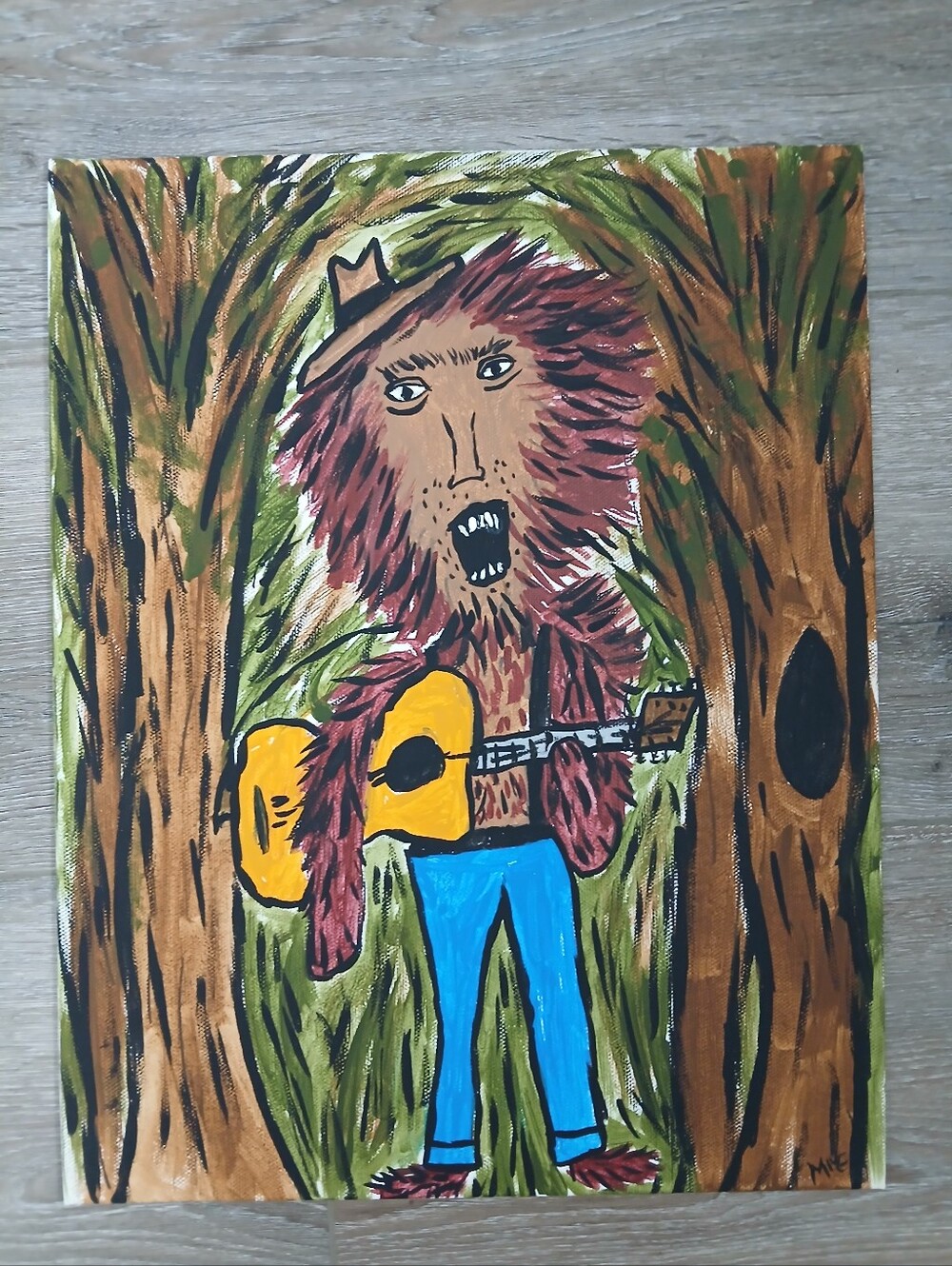 Big Foot Playing Guitar